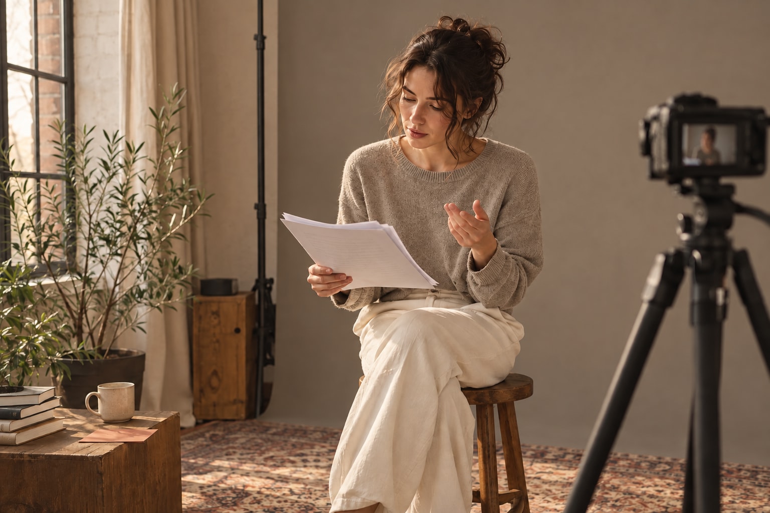 Actors & performers at work, with the tools and setting of their business