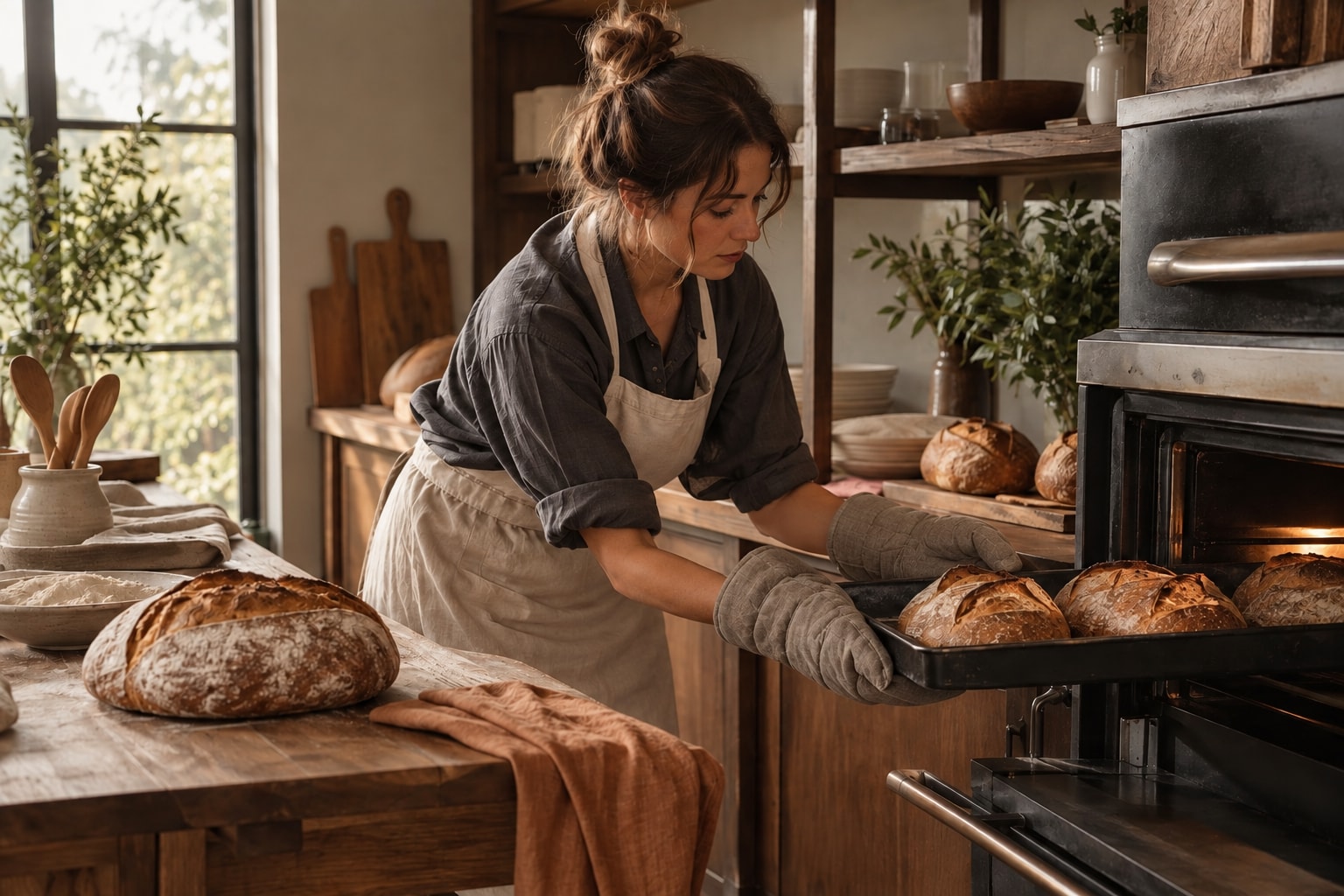 Independent bakeries at work, with the tools and setting of their business