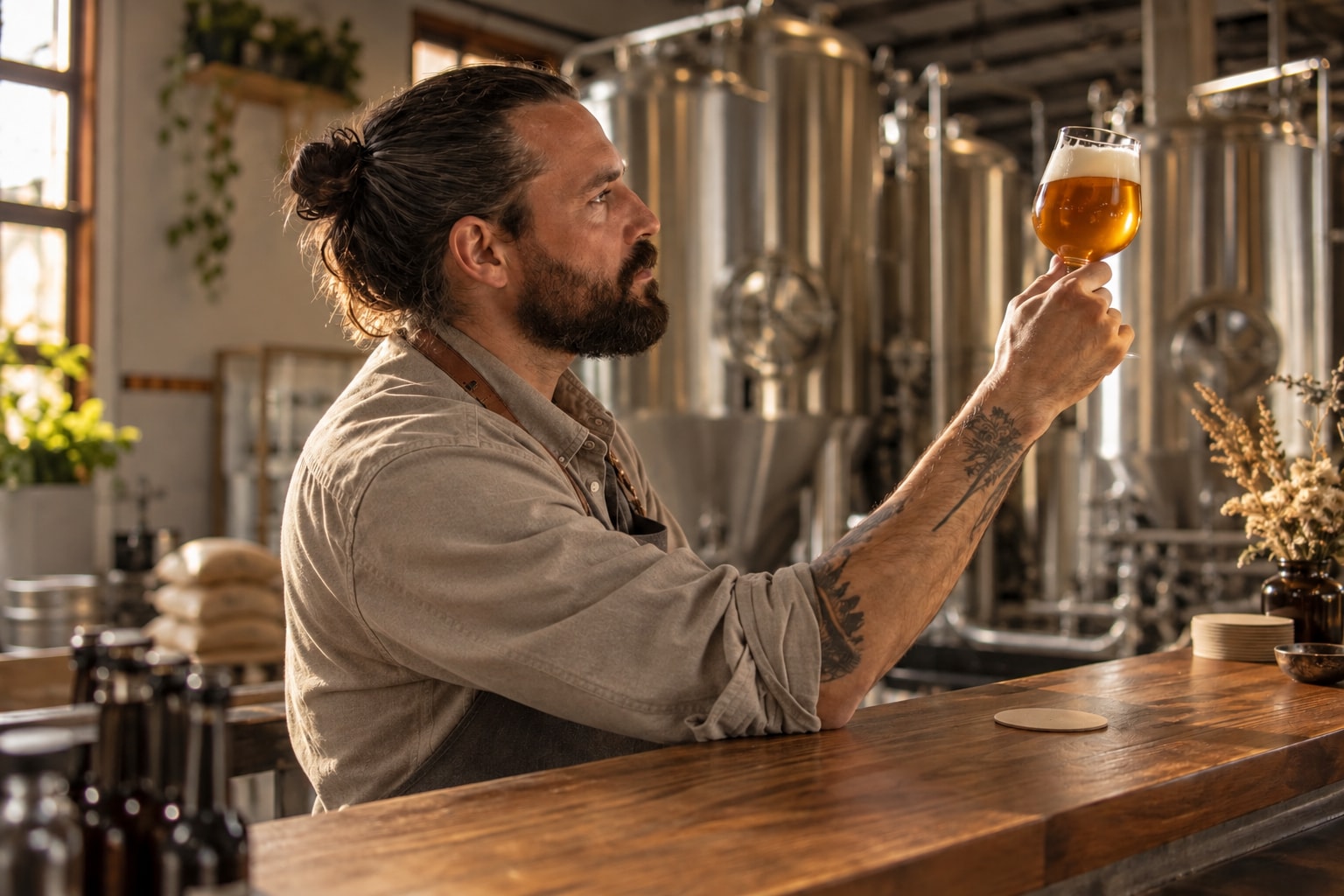 Bars & breweries at work, with the tools and setting of their business