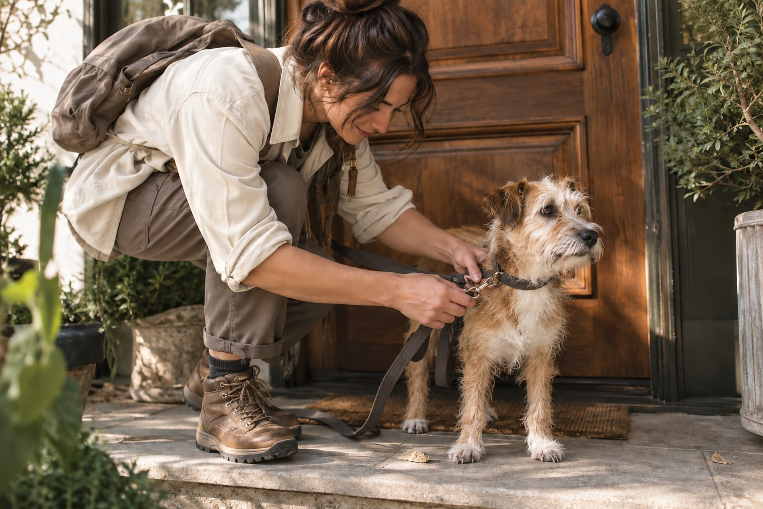 Dog groomers at work