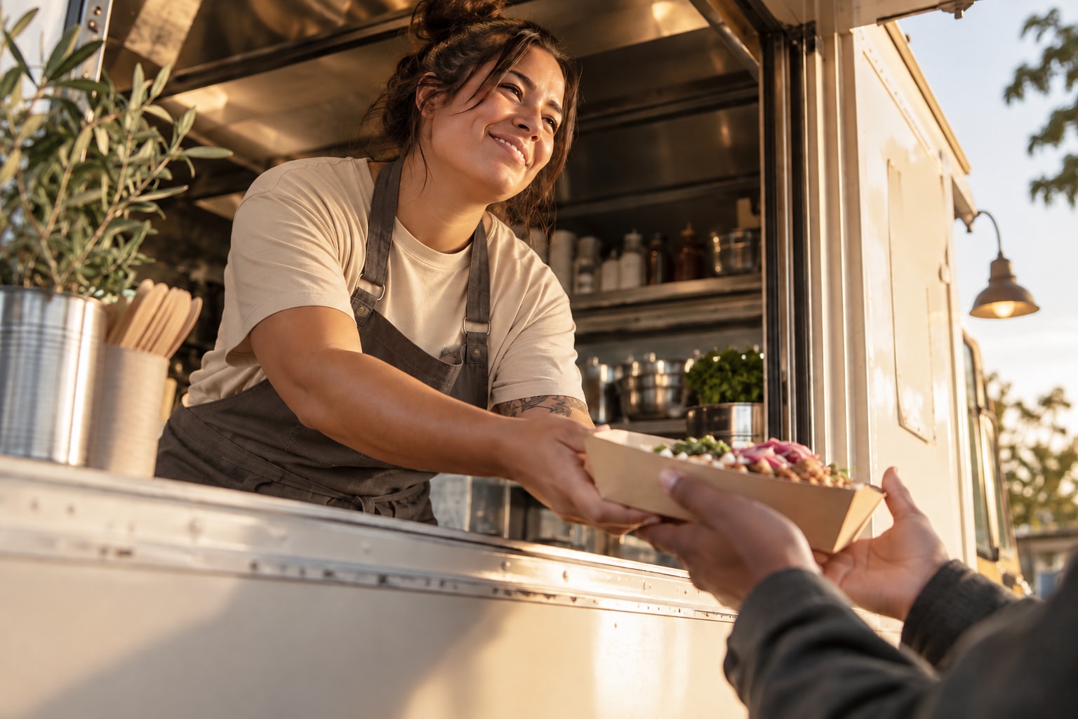 Food trucks at work