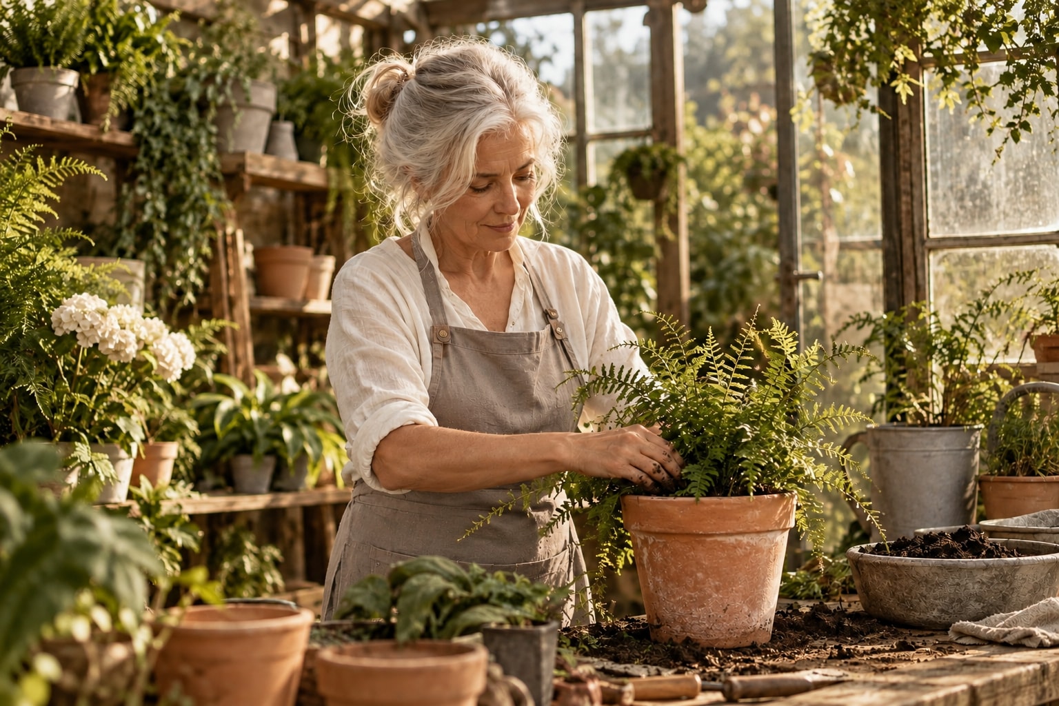Garden shops at work